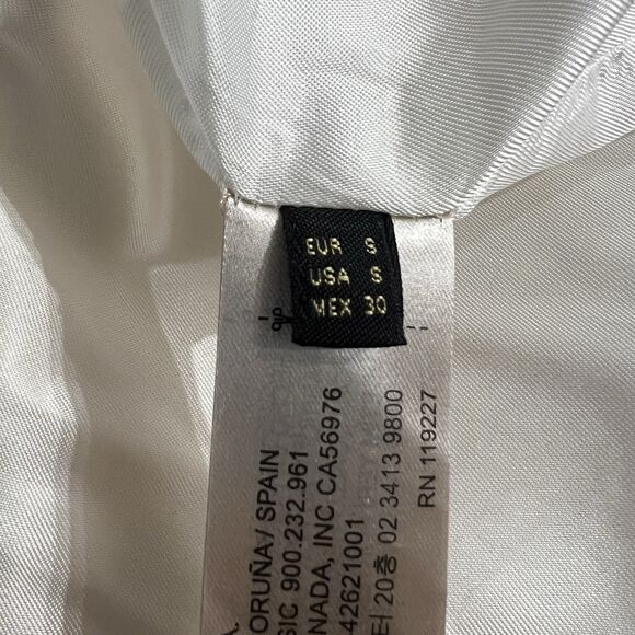 Massimo Dutti Wool Cape Coat Women’s Small Cream - Picture 4 of 7